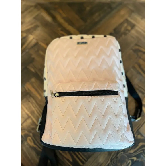 Betsey Johnson Handbags - Betsy Johnson BackPack Art to Wear Grunge Y2K 90s Chunky Chevron Polka Dot Flaws